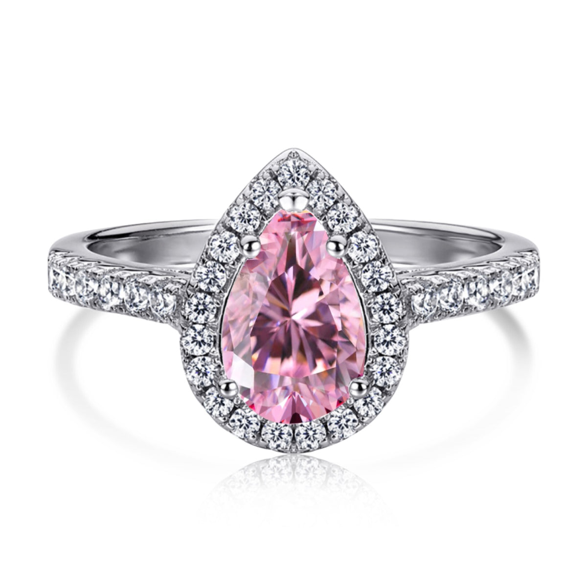 [Lora-Jewelry] Alliance de mariage luxueuse en forme de goutte d'eau de 1,0 carat