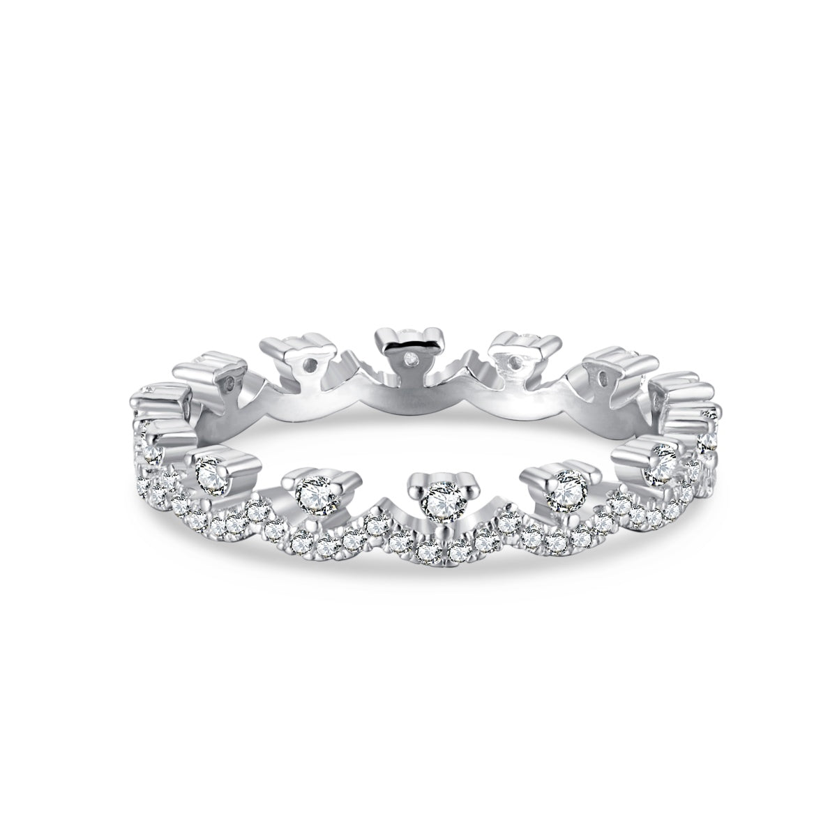 [Lora-Jewelry] Bague de fête élégante et resplendissante de forme ronde