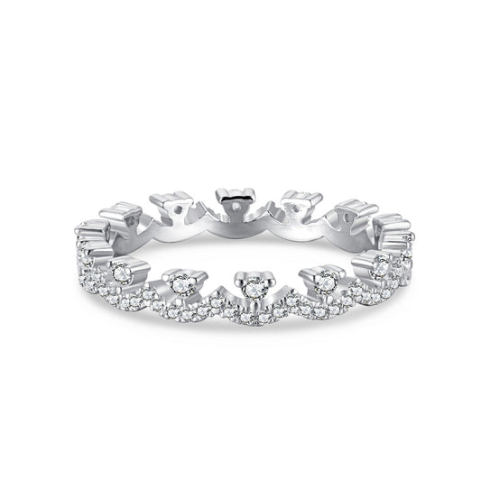 [Lora-Jewelry] Bague de fête élégante et resplendissante de forme ronde