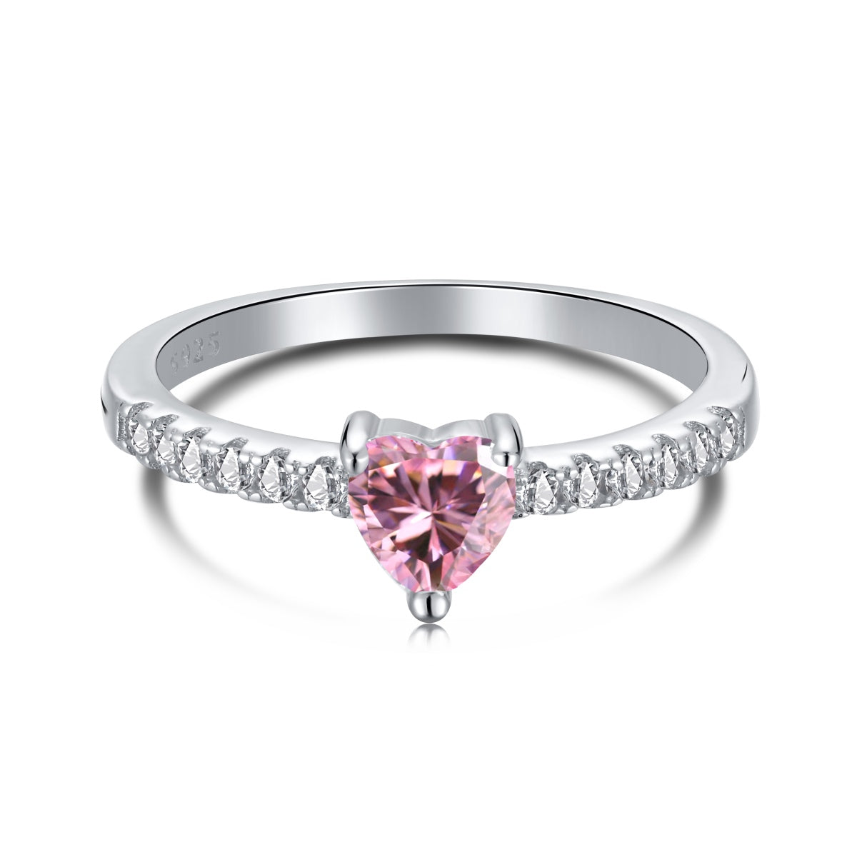 [Lora-Jewelry]0.5カラット カラットエタニティ チャーミング ハートシェイプ ラバーリング