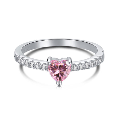 [Lora-Jewelry]0.5カラット カラットエタニティ チャーミング ハートシェイプ ラバーリング