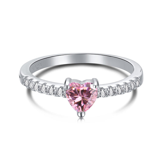 [Lora-Jewelry]0.5カラット カラットエタニティ チャーミング ハートシェイプ ラバーリング