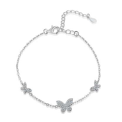 [Lora-Jewelry]繊細なバタフライペンダントブレスレット