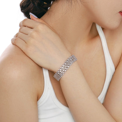 [Lora-Jewelry] Bracelet de fête élégant et orné de coupe ronde