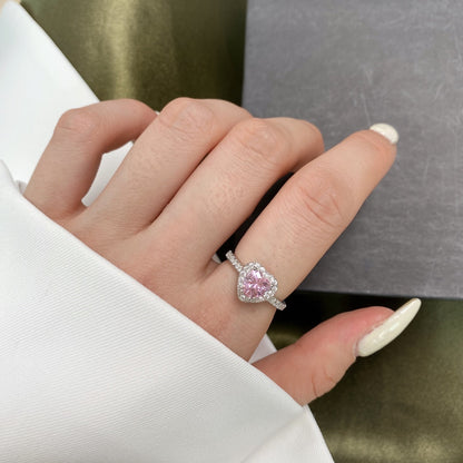 [Lora-Jewelry] Bague d'amour romantique en forme de cœur éclaboussante et éternelle
