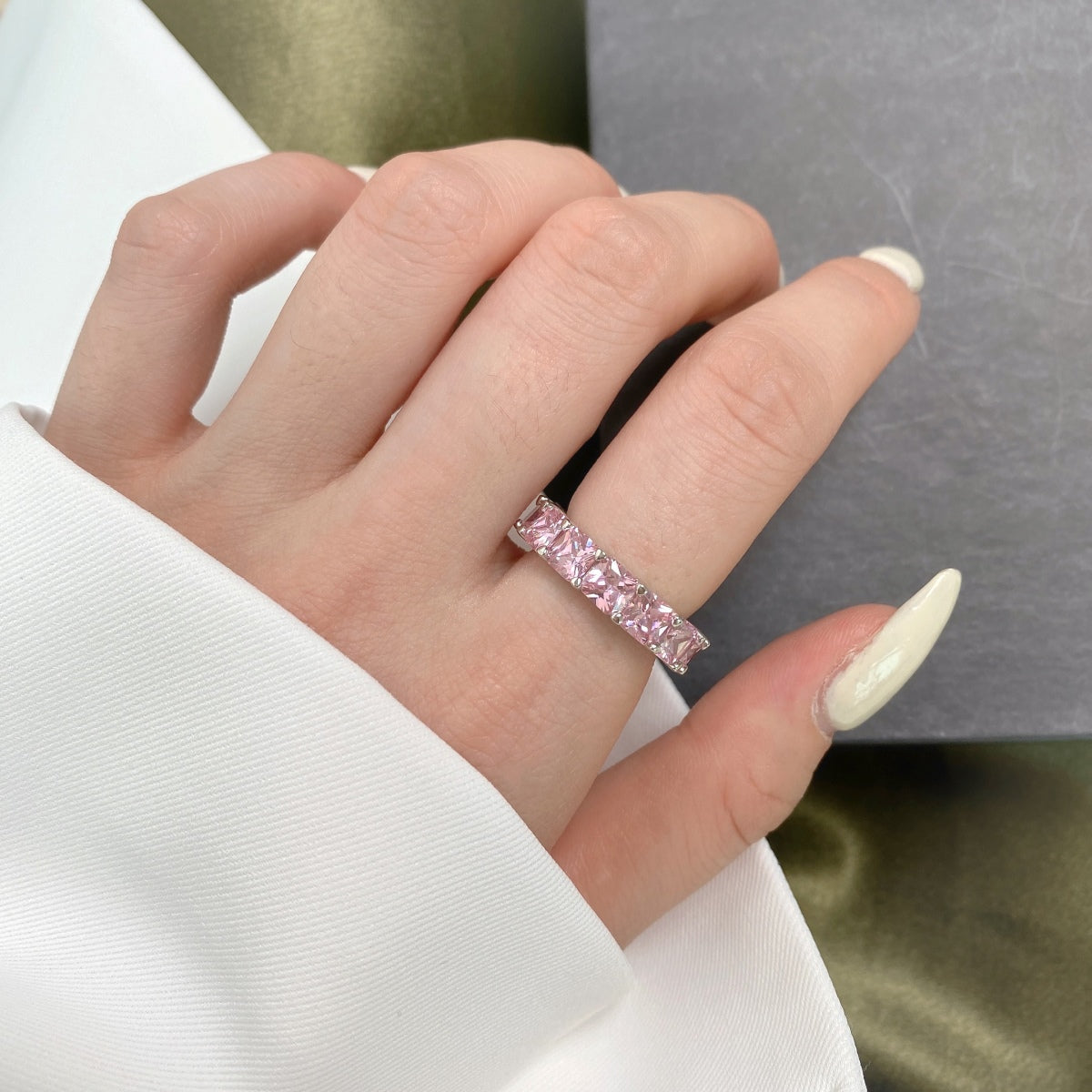 [Lora-Jewelry] Bague tennis élégante taille princesse