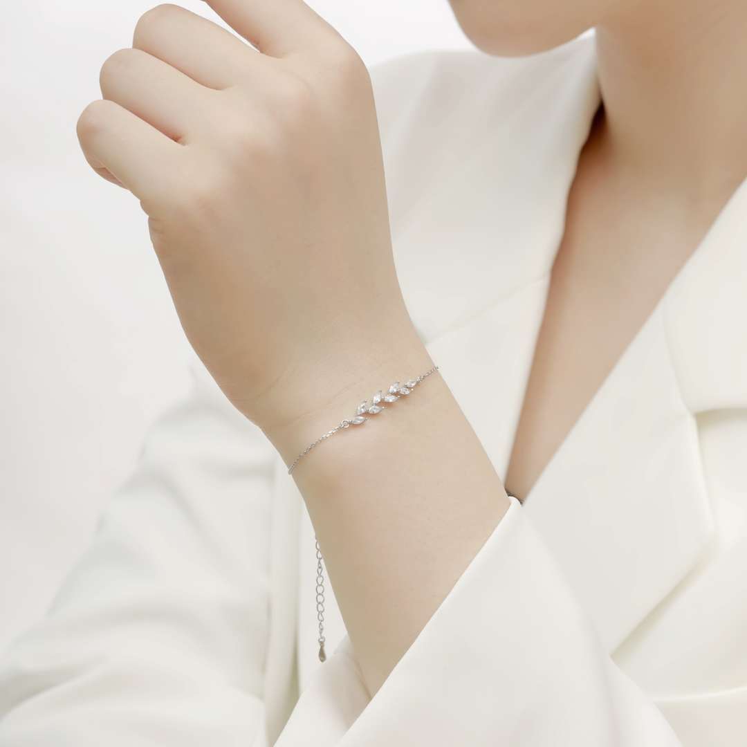 [Lora-Jewelry] Bracelet élégant en forme de feuilles de blé