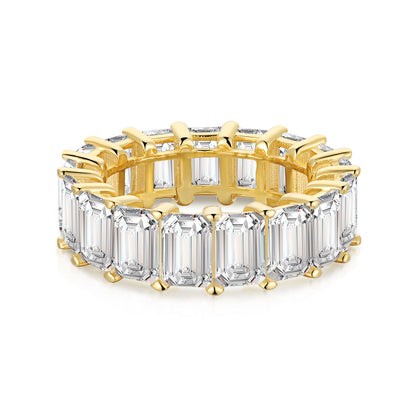 [Lora-Jewelry] Bague tennis élégante taille émeraude de 0,75 carat