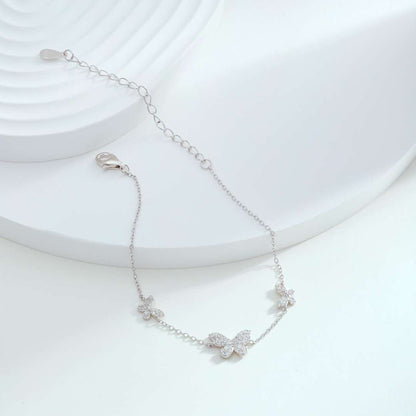 [Lora-Jewelry]繊細なバタフライペンダントブレスレット