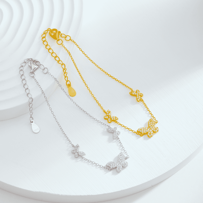 [Lora-Jewelry]繊細なバタフライペンダントブレスレット