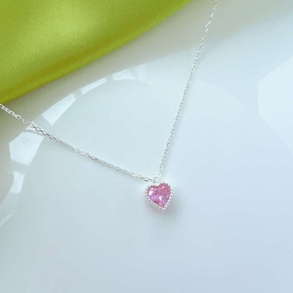 [Lora-Jewelry] Collier en forme de cœur orné