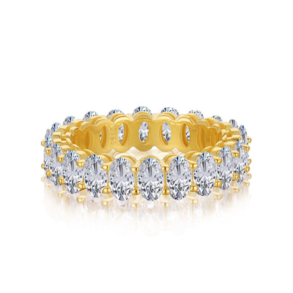 [Lora-Jewelry] Bague tennis ovale ornée