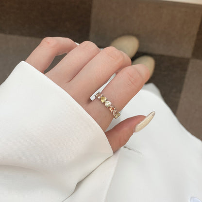 [Lora-Jewelry] Bague d'amoureux taille cœur 0,25 carat, style romantique radieux