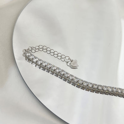 [Lora-Jewelry] Bracelet quotidien scintillant à taille ronde