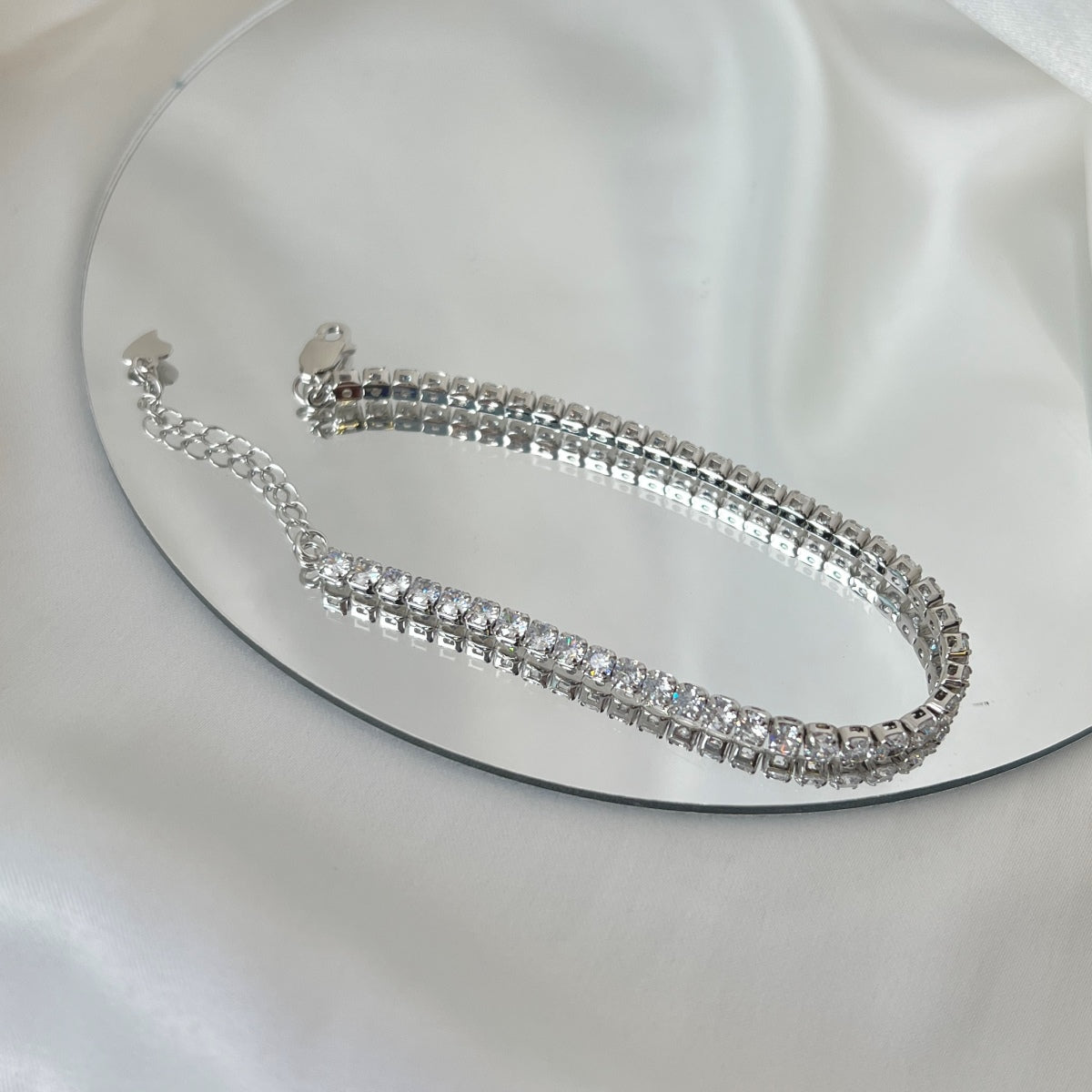 [Lora-Jewelry] Bracelet quotidien scintillant à taille ronde