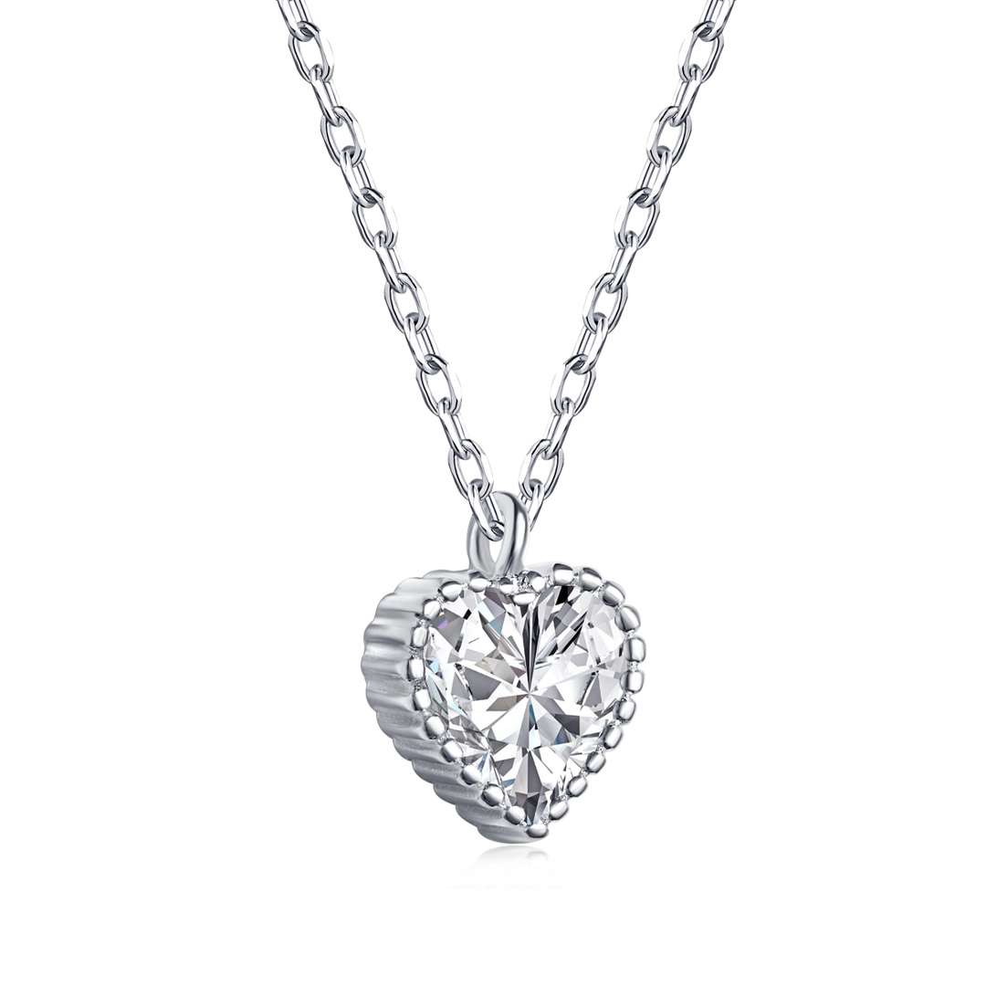 [Lora-Jewelry] Collier en forme de cœur orné