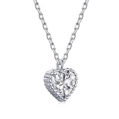 [Lora-Jewelry] Collier en forme de cœur orné