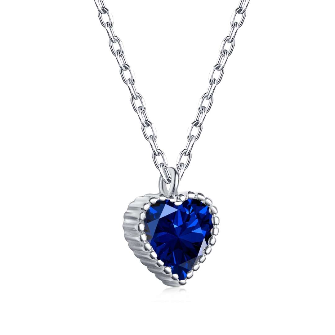 [Lora-Jewelry] Collier en forme de cœur orné