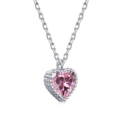 [Lora-Jewelry] Collier en forme de cœur orné