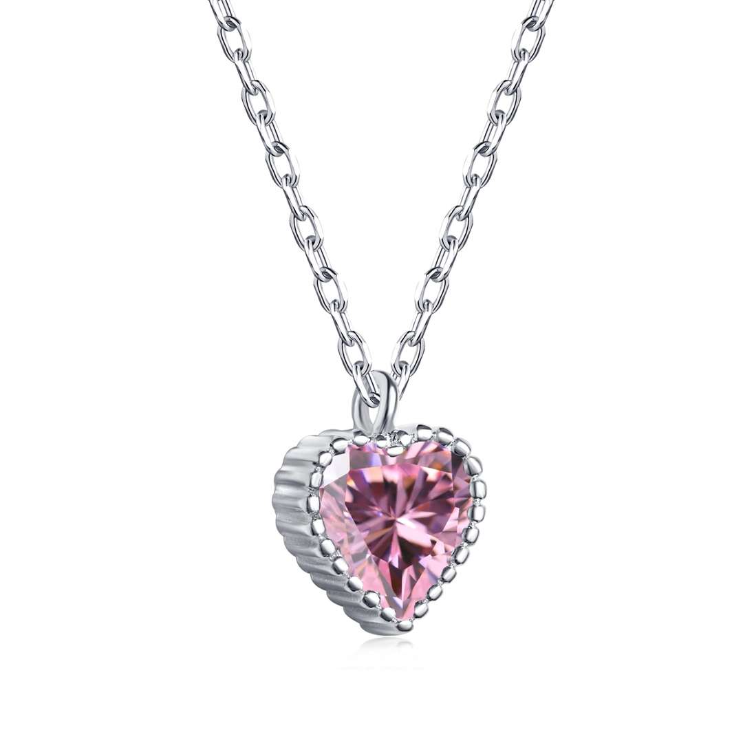 [Lora-Jewelry] Collier en forme de cœur orné