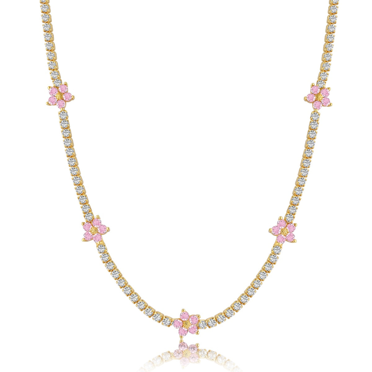 [Lora-Jewelry] Collier tennis luxueux à fleurs colorées
