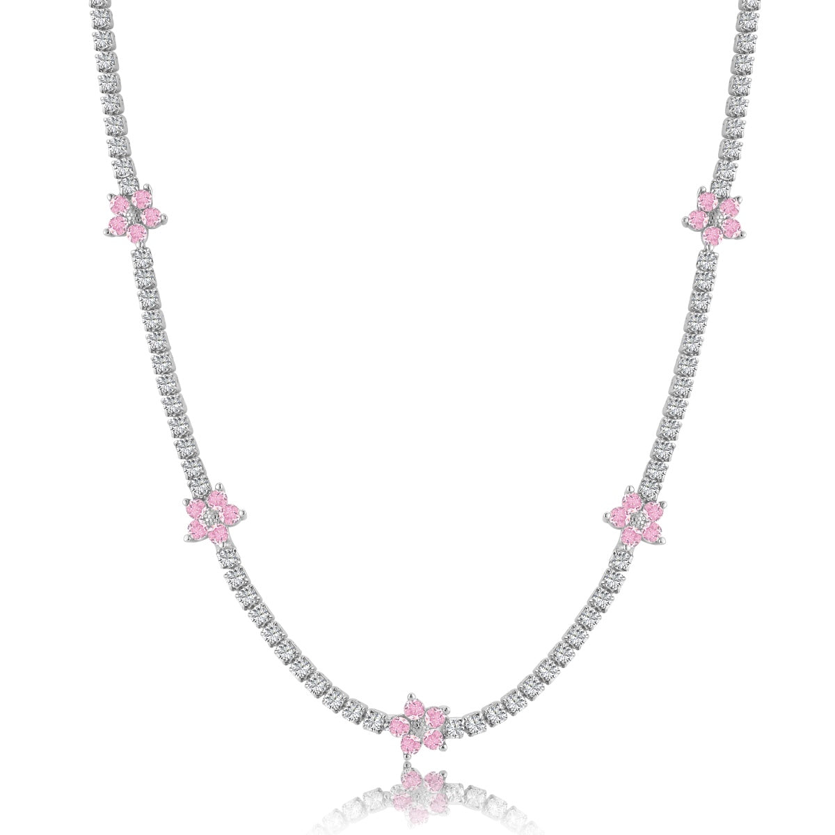 [Lora-Jewelry] Collier tennis luxueux à fleurs colorées