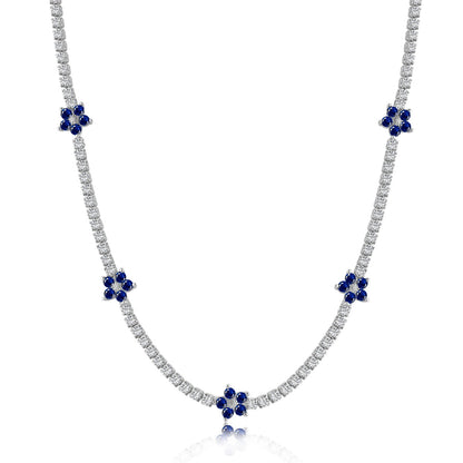 [Lora-Jewelry] Collier tennis luxueux à fleurs colorées