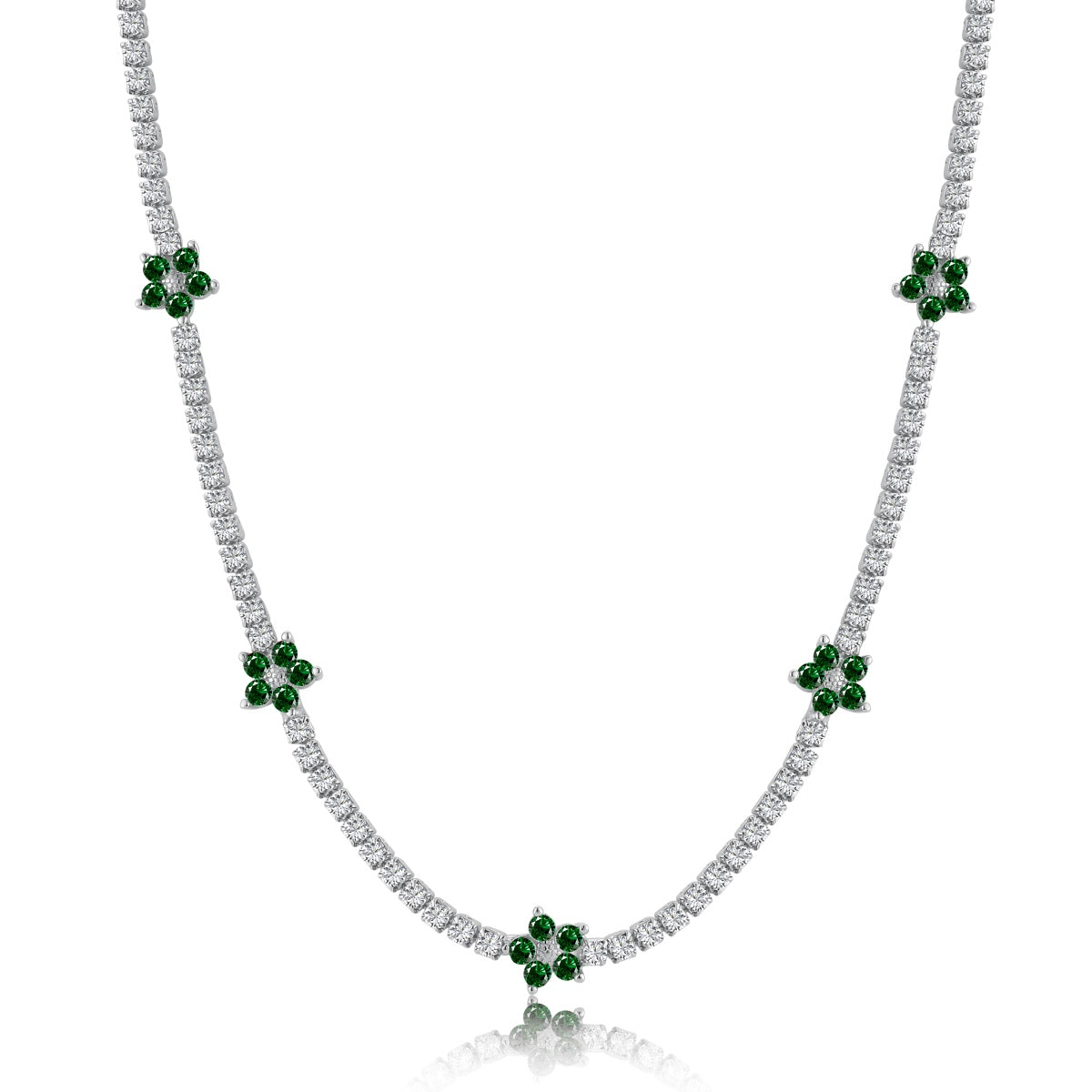 [Lora-Jewelry] Collier tennis luxueux à fleurs colorées