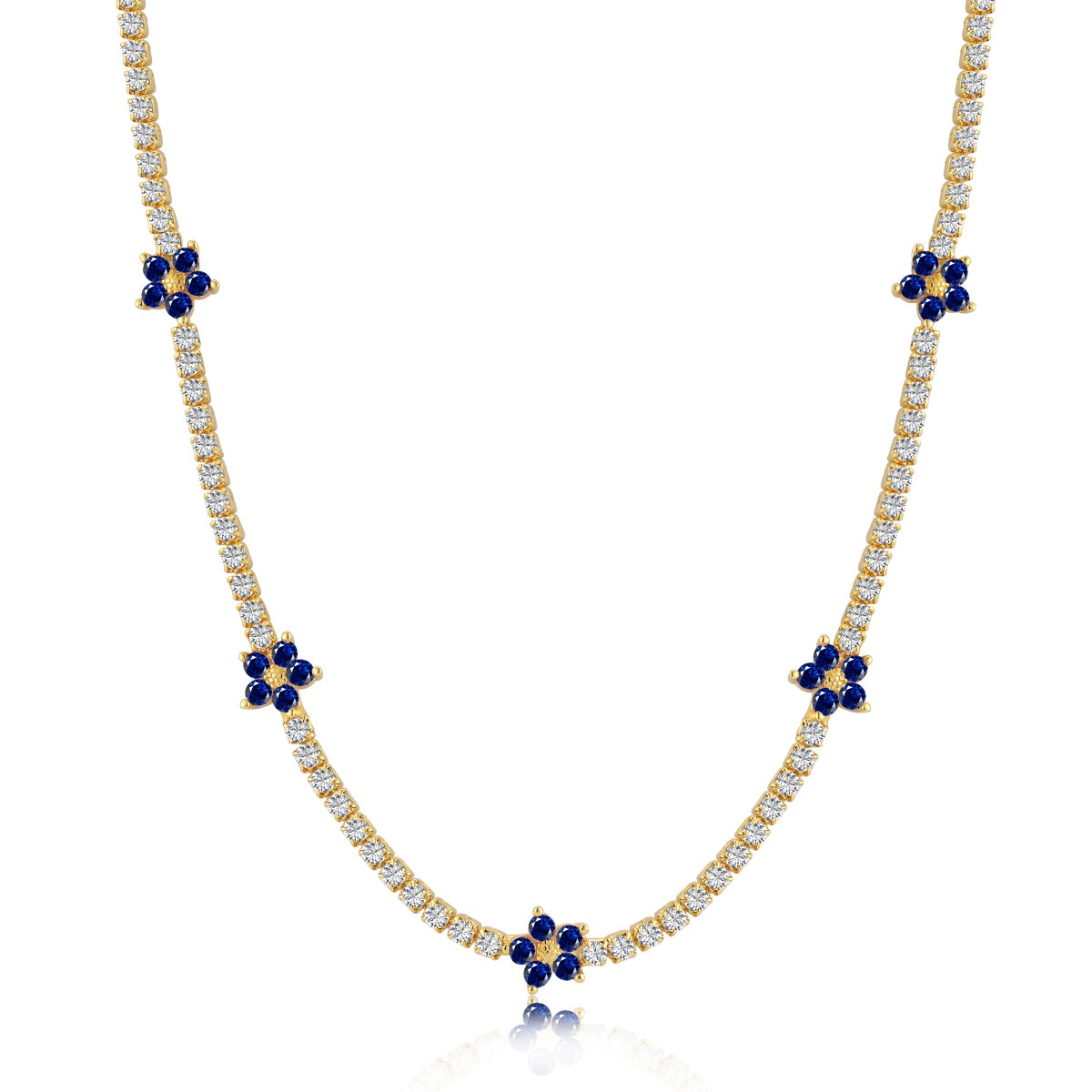 [Lora-Jewelry] Collier tennis luxueux à fleurs colorées