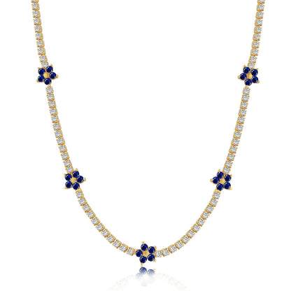 [Lora-Jewelry] Collier tennis luxueux à fleurs colorées
