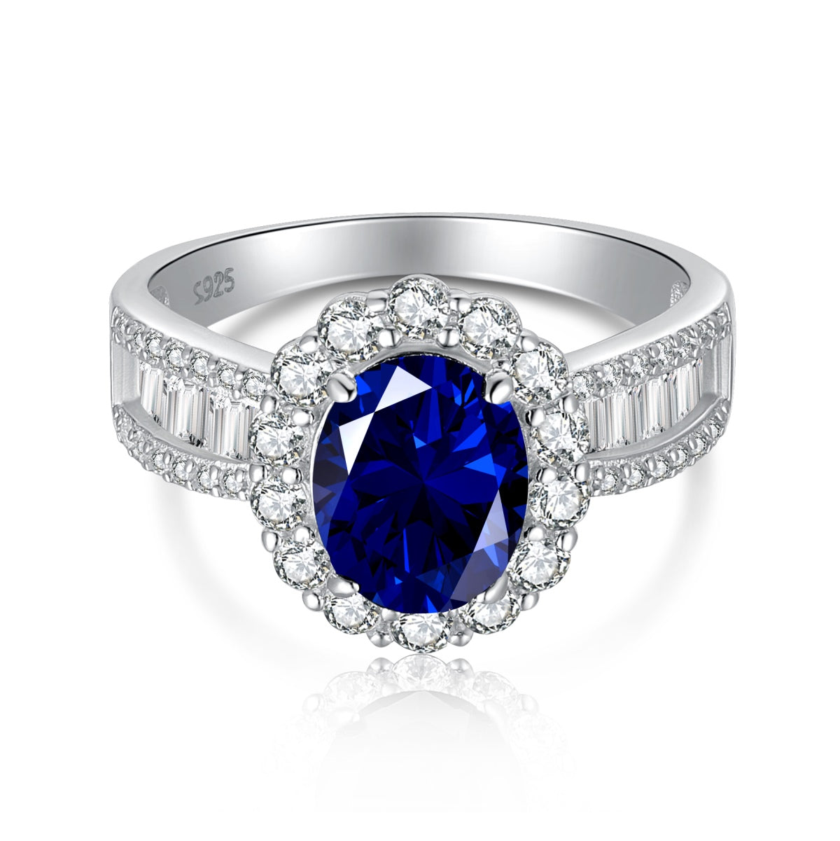 [Lora-Jewelry] Bague de banquet éblouissante et charmante de 1,5 carat à taille ovale