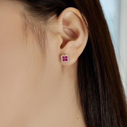 [Lora-Jewelry] Boucles d'oreilles en forme de trèfle à quatre feuilles