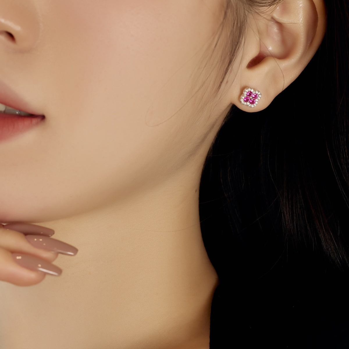 [Lora-Jewelry] Boucles d'oreilles en forme de trèfle à quatre feuilles