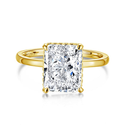 [Lora-Jewelry] Bague de banquet ornée de 4,0 carats, taille radiand enchanteresse