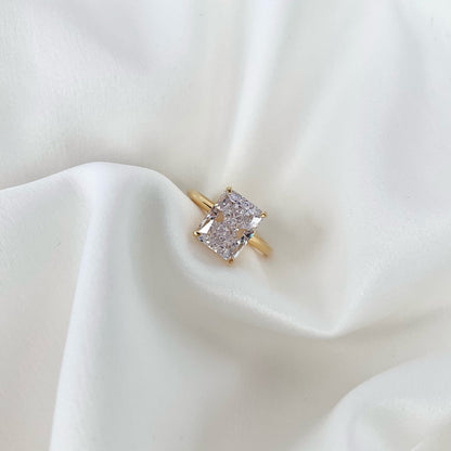 [Lora-Jewelry] Bague de banquet ornée de 4,0 carats, taille radiand enchanteresse