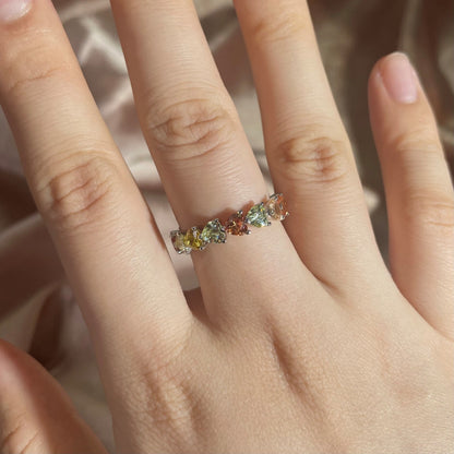 [Lora-Jewelry] Bague d'amoureux taille cœur 0,25 carat, style romantique radieux