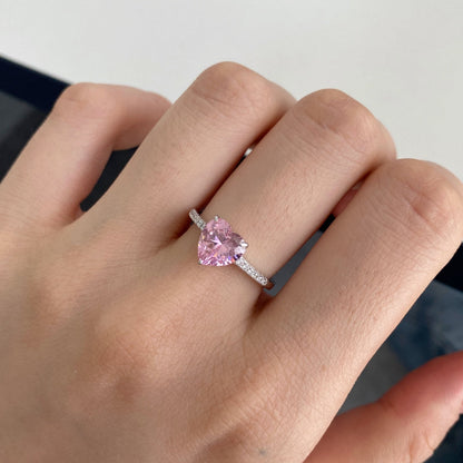 [Lora-Jewelry] Bague d'amoureux taille cœur éblouissante et brillante de 2,0 carats