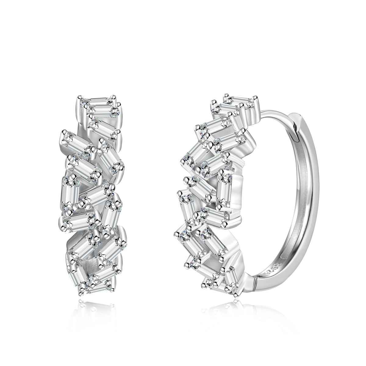 [Lora-Jewelry] Boucles d'oreilles éblouissantes et colorées en émeraude taille quotidienne