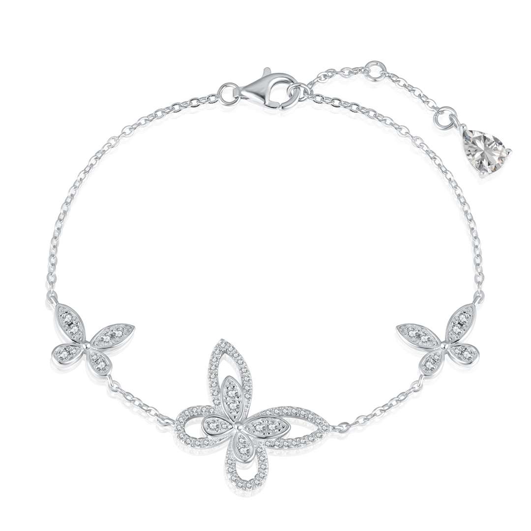 [Lora-Jewelry] Bracelet délicat avec pendentif papillon