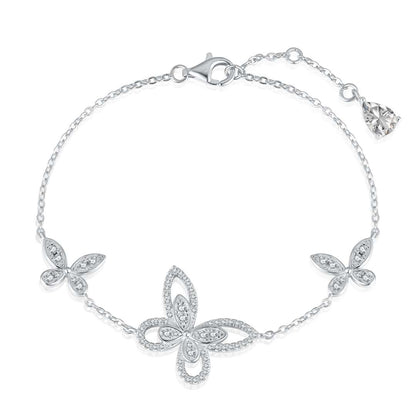[Lora-Jewelry] Bracelet délicat avec pendentif papillon
