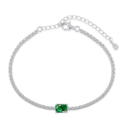 [Lora-Jewelry] Bracelet de banquet unique taille émeraude de 1,0 carat