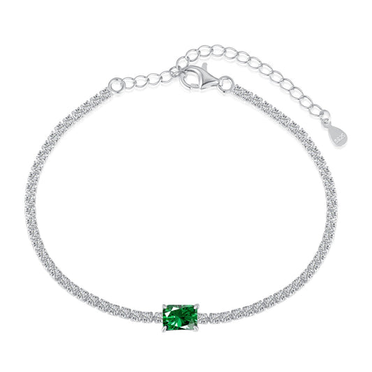 [Lora-Jewelry] Bracelet de banquet unique taille émeraude de 1,0 carat