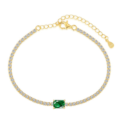 [Lora-Jewelry] Bracelet de banquet unique taille émeraude de 1,0 carat