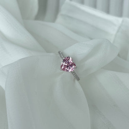 [Lora-Jewelry] Bague d'amoureux taille cœur éblouissante et brillante de 2,0 carats