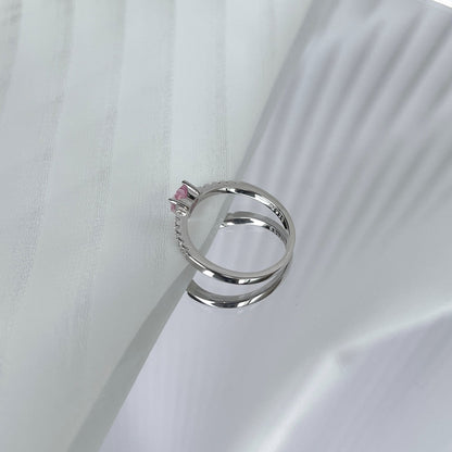 [Lora-Jewelry]0.5カラット カラットエタニティ チャーミング ハートシェイプ ラバーリング