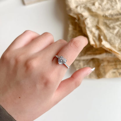 [Lora-Jewelry] Bague d'amoureux taille cœur éblouissante et brillante de 2,0 carats