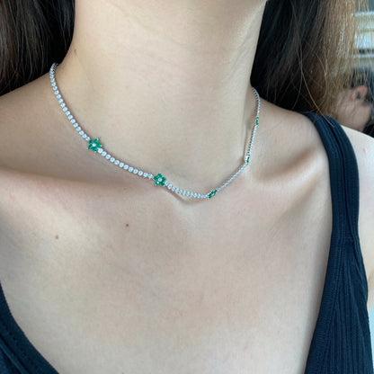 [Lora-Jewelry] Collier tennis luxueux à fleurs colorées