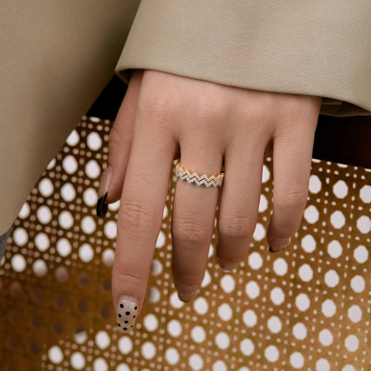 [Lora-Jewelry] Bague quotidienne délicate et enchanteresse en forme de vague