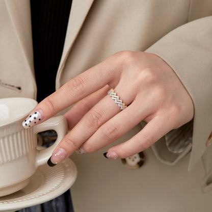 [Lora-Jewelry] Bague quotidienne délicate et enchanteresse en forme de vague
