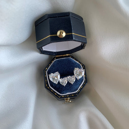 [Lora-Jewelry]ダブルハートシェイプ クラシックプリンセススタイル イヤリング